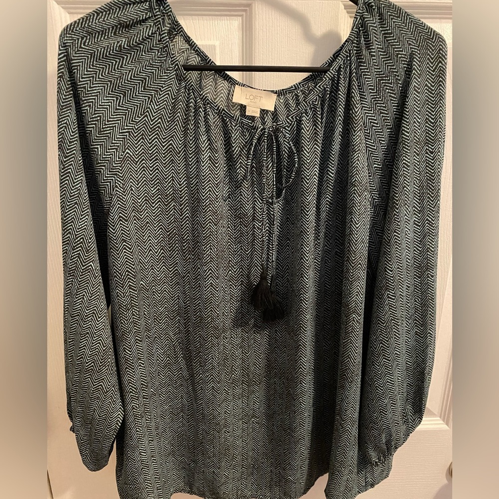 Loft blouse. Chevron pattern.